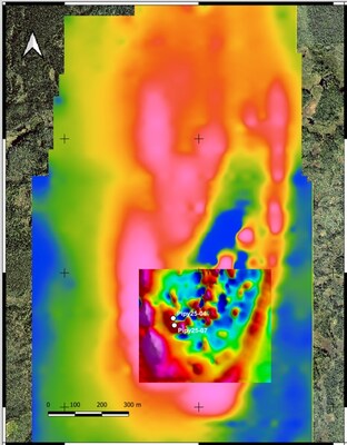 Figure 1. Magnetic Signature at Pipy South Gold Target (CNW Group/Nican Ltd.)