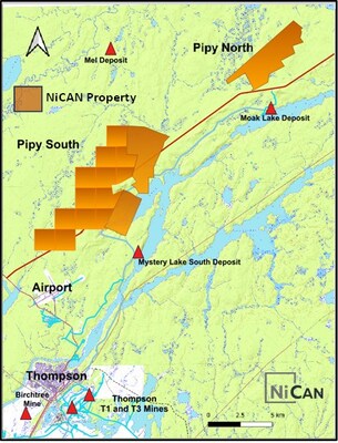 Figure 2: NiCAN Properties - Location and Infrastructure (CNW Group/Nican Ltd.)