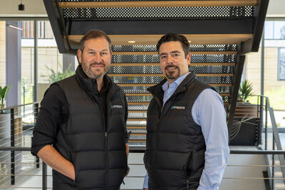 RyboDyn founders Imad Ajjawi, PhD (left), and Corey Dambacher, PhD (right), at Lilly Gateway Labs in San Diego.