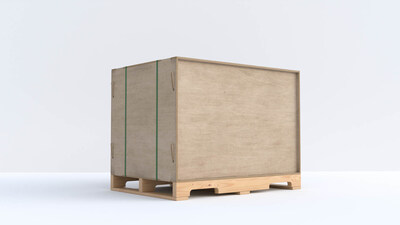 Slot-Lock is a closed-style crate that uses CNC-routed interlocking panels and secures with strapping. It is suited for aerospace and defense components, medical technology equipment, and sensitive electronics.