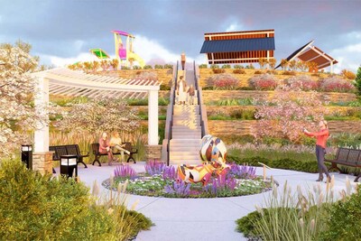 Rendering of Kime Ranch Cow Sculpture Installation in Parker, CO