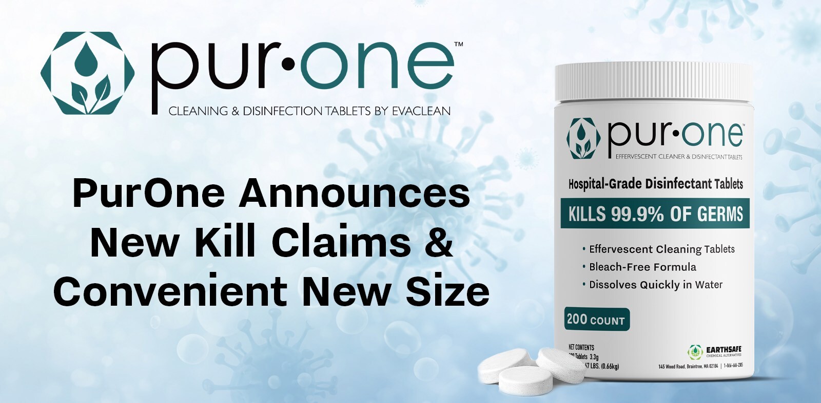 EarthSafe Chemical Alternatives' PURONE Tablets Gain Powerfu