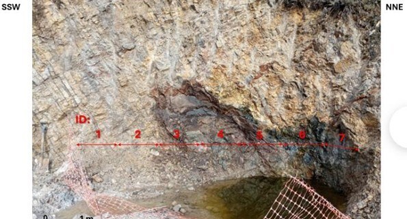 Figure 1 – Photo indicating Channel Sample ID location (CNW Group/Pan Global Resources Inc.) Figure 1 – Photo indicating Channel Sample ID location (CNW Group/Pan Global Resources Inc.)