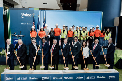 Valeo Groundbreaking celebration with shovels
