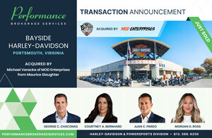After Nearly 30 Years, Performance Brokerage Services Advises on the Sale of Bayside Harley-Davidson in Portsmouth, Virginia from Maurice Slaughter to Michael Veracka