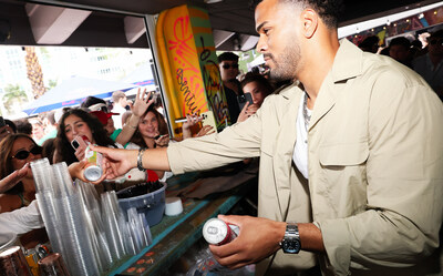 Jeremiah Brown surprised crowds with the new Smirnoff Ice Icy Island when he popped up in Fort Lauderdale