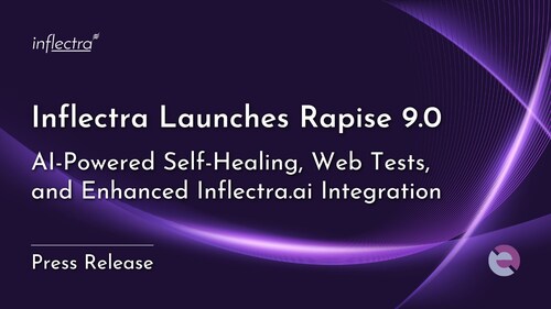 Tired of brittle test scripts? Inflectra announces Rapise 9.0, featuring breakthrough AI-powered SmartActions. Our new self-healing technology automatically fixes broken web tests in real-time, eliminating the maintenance burden and letting your QA team focus on what matters most: quality.