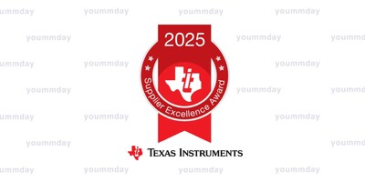 Texas Instruments 2025 Supplier Excellence Award für yoummday (PRNewsfoto/yoummday)