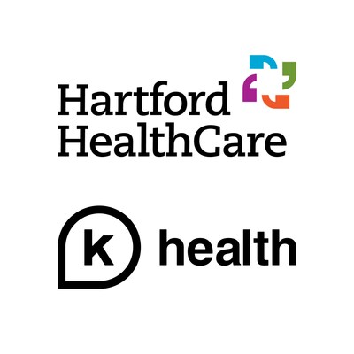 Hartford HealthCare and K Health logos Hartford HealthCare and K Health logos