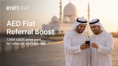 Bybit Launches AED Fiat Referral Boost Campaign with 7,500 USDT Prize Pool (PRNewsfoto/Bybit) Bybit Launches AED Fiat Referral Boost Campaign with 7,500 USDT Prize Pool (PRNewsfoto/Bybit)