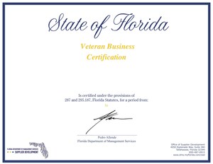 Fortuna Achieves State of Florida Veteran Business Enterprise Certification