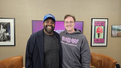 Jay Mohr (R) with Ron Funches (L); Cineverse to Launch New Streaming Channel Featuring Jay Mohr and WITZ Podcast Network’s Mohr Stories