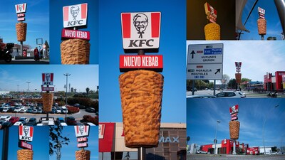 KFC turns its restaurant totems into giant kebabs to launch its new döner
