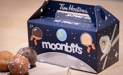 Limited-edition Moonbits boxes now available in London, Ont., Tim Hortons restaurants to celebrate Artemis II mission to the Moon (CNW Group/Tim Hortons)