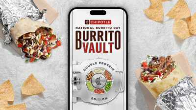 Chipotle is celebrating National Burrito Day with the return of its Burrito Vault game, this year featuring a new gameplay mode called Double Protein Power Hour and more than $2 million in Chipotle prizes. Chipotle is celebrating National Burrito Day with the return of its Burrito Vault game, this year featuring a new gameplay mode called Double Protein Power Hour and more than $2 million in Chipotle prizes.