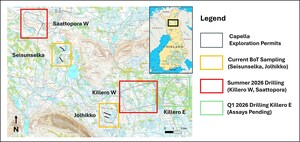 Capella Initiates Base of Till Sampling Programs on the Seisunselka and Jolhikko Gold Targets, Northern Finland