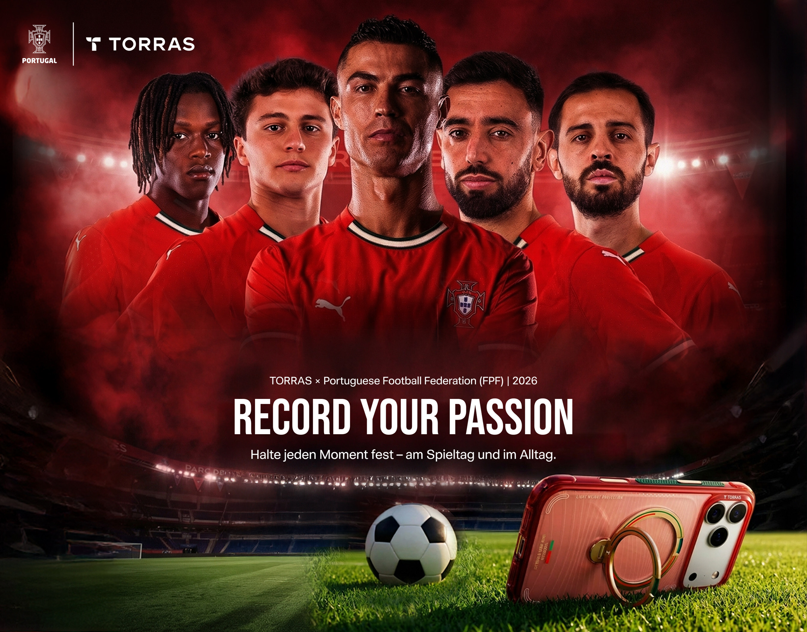 Gemeinsam Richtung WM 2026: Portugiesischer Fußballverband und TORRAS setzen auf „Record Your Passion"