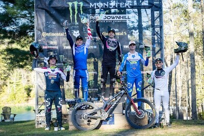 Monster Energy's Luca Shaw Takes First Place in the Pro Men's Division, Ryan Pinkerton Takes Second, Ryder Lawrence Lands in 4th, and Dante Silva Takes 5th at Round 1 of the 2026 Monster Energy Pro Downhill Series in Ride Rock Creek, North Carolina Monster Energy's Luca Shaw Takes First Place in the Pro Men's Division, Ryan Pinkerton Takes Second, Ryder Lawrence Lands in 4th, and Dante Silva Takes 5th at Round 1 of the 2026 Monster Energy Pro Downhill Series in Ride Rock Creek, North Carolina