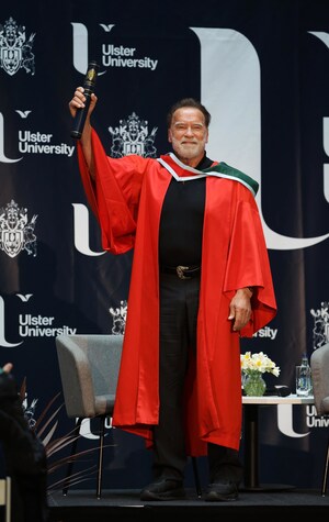 Arnold Schwarzenegger receives Honorary Doctorate from Ulster University