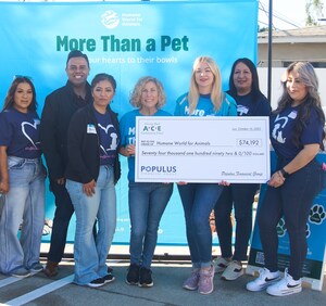 ACE Cash Express Raises $74,192 for Humane World for Animals