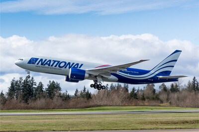 National Airlines Boeing 777-200F Aircraft (N791CA) during test flights 1
