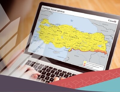 Canada's Travel Advice and Advisories now feature colour-coded, user-friendly maps for 230 destinations