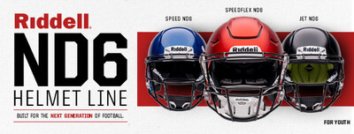 Riddell’s ND6 line includes SpeedFlex ND6, Speed ND6, and Jet ND6 models, all designed and engineered for youth football players who have not yet reached the high school level.