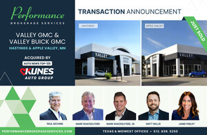 Performance Brokerage Services Advises on the Sale of Valley GMC of Hastings and Valley Buick GMC of Apple Valley in Minnesota from Valley Automotive Group to Kunes Auto Group