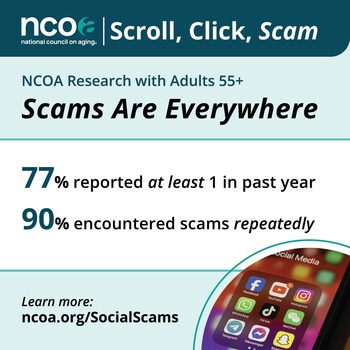 90% of older adults surveyed encountered scams repeatedly (PRNewsfoto/National Council on Aging)