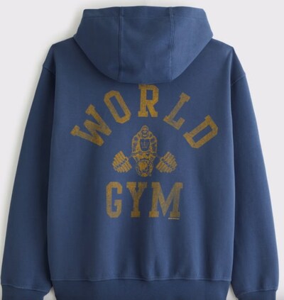 Picture: Merchandise Currently Available at Abercrombie & Fitch (PRNewsfoto/World Gym)