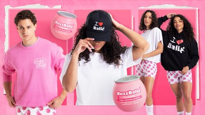 Featuring oversized hoodies, lounge sets, and boxers, I❤️Ballz merch is available starting at $15 at merch.buzzballz.com/