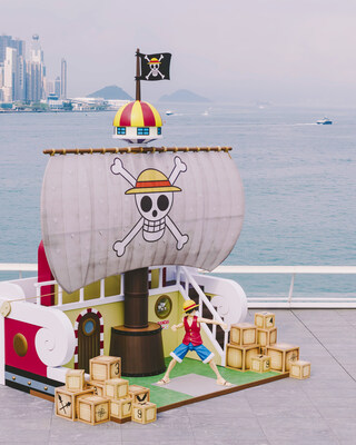 The ONE PIECE themed zone at Ocean Terminal Deck features a 6 metre tall pirate ship inspired by the Going Merry, alongside Gear 5 Luffy and Egghead Arc themed photo spots set against panoramic harbour views (PRNewsfoto/Harbour City Estates Limited) The ONE PIECE themed zone at Ocean Terminal Deck features a 6 metre tall pirate ship inspired by the Going Merry, alongside Gear 5 Luffy and Egghead Arc themed photo spots set against panoramic harbour views (PRNewsfoto/Harbour City Estates Limited)