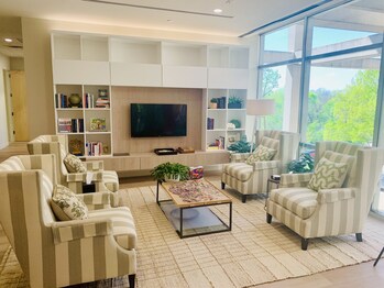 Living room for participants to sit and connect