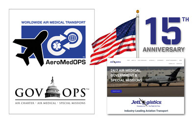 Jet Logistics Inc. is celebrating the 15th anniversary of its AeroMedOPS and GovOPS programs, reinforcing Jet Logistics’ long-standing leadership across three core charter aviation segments: air ambulance and donor organ transport, government contracting, and special-mission operations including VIP, security, and cargo/COMBI