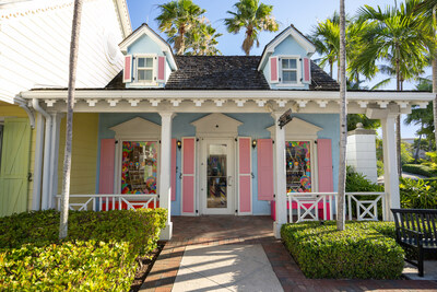 Exterior of Dylan’s Candy Bar at Atlantis Paradise Island in the Bahamas, located in Marina Village.