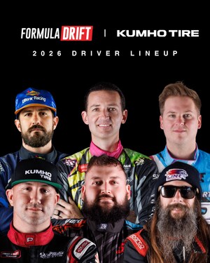 KUMHO TIRE U.S.A. DEBUTS FORMULA DRIFT 2026 DRIVER ROSTER AND ANNOUNCES THREE-YEAR SPONSORSHIP EXTENSION