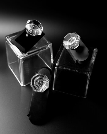 Crystal knobs paired with matte black iron create a refined contrast of clarity and depth, bringing a bold, architectural presence to the Ageless Iron™ collection.