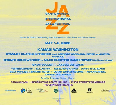 May 1 - 9, 2026, Santa Monica International Jazz Festival line up.