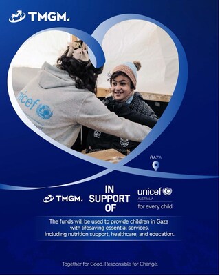 TMGM Dukung Bantuan Kemanusiaan yang Disalurkan UNICEF Australia untuk Anak-Anak di Gaza