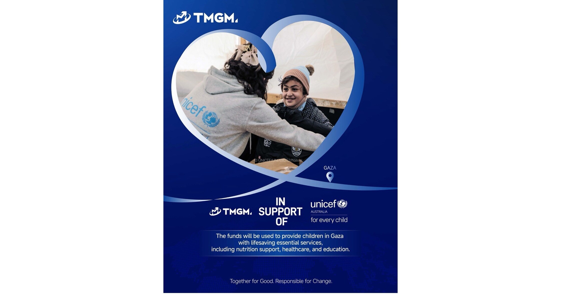 TMGM Dukung Bantuan Kemanusiaan yang Disalurkan UNICEF Australia untuk Anak-Anak di Gaza