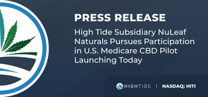 High Tide Subsidiary NuLeaf Naturals Pursues Participation in U.S. Medicare CBD Pilot Launching Today