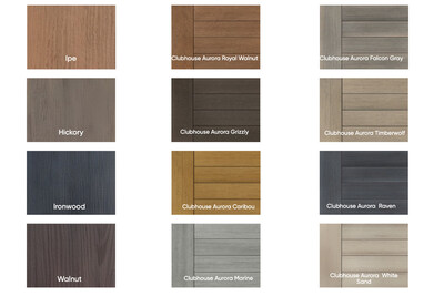 Aurora Decking Color Swatches