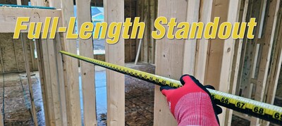 Zip Stick offers full length standout, ideal for solo measuring Zip Stick offers full length standout, ideal for solo measuring