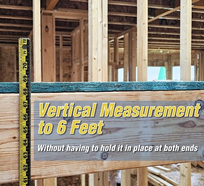 Easy to use for vertical or horizontal measuring Easy to use for vertical or horizontal measuring