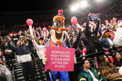 Mr. Toffee in the Stands Hyping up Crowd & Fans