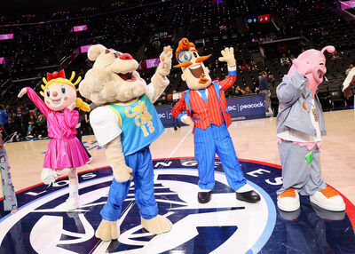 Tiffy, Yeti, Mr. Toffee, and Bubblegum Troll on the Court