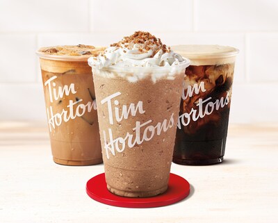 This year’s Tim Hortons® cold beverage lineup for the spring and summer includes the Raspberry Mojito Zero Sugar Sparkling Quencher, Protein Quenchers®, and Caramel Churro drinks (CNW Group/Tim Hortons)