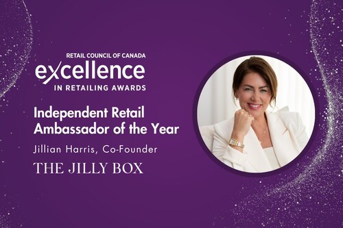 Jillian Harris Named Retail Council of Canada's Independent Retail Ambassador of the Year (CNW Group/Retail Council of Canada)