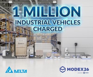 One Million Industrial Vehicles Charged in North America and Beyond by Delta to Advance Electrified Automated Logistics