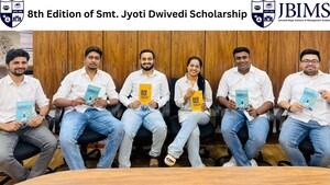 Smt. Jyoti Dwivedi Memorial Scholarship celebrates 8th Edition, empowering students at JBIMS